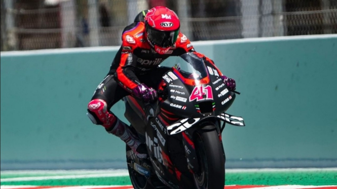 Pembalap Aprilia Racing Team, Aleix Espargaro. 