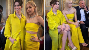 Lisa BLACKPINK dan Anne Hathaway.