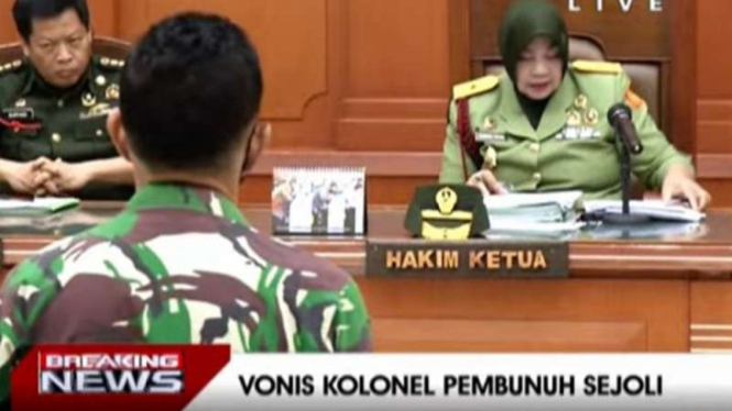 Terdakwa pembunuh sejoli nagreg, Kolonel Inf Priyanto menjalani sidang