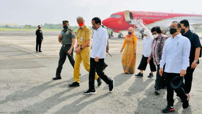 Presiden Jokowi dan Ibu Negara Iriana ke Jawa Tengah