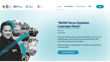 Laman Muka Website Rekrutmen Bersama BUMN