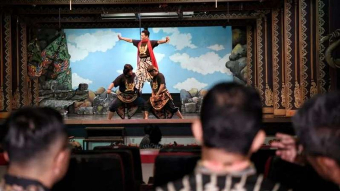 Pagelaran wayang orang di Jakarta.