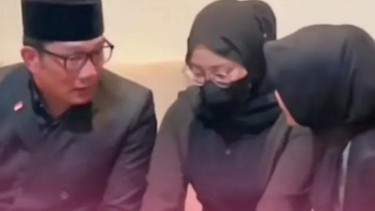 Adik Erik, Laetitia Azzahra bersama Ridwan Kamil dan Atalia Praratya 