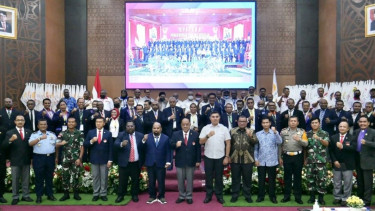 Ketum KONI Pusat Marciano Norman menghadiri Musorprov KONI Papua