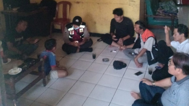 Polsek Panggarangan di rumah korban upaya penculikan anak.