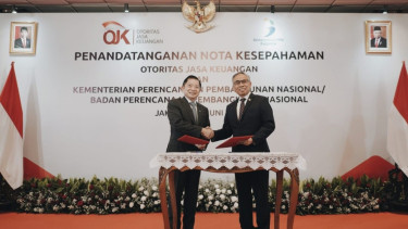 Bappenas dan OJK teken MoU.