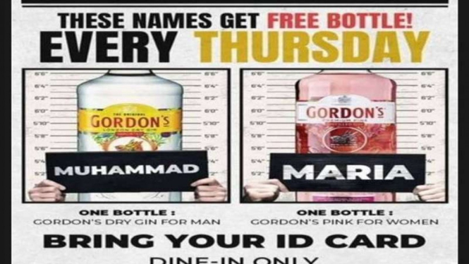 Promo Holywings ajak nama Muhammad dan Maria minum alkohol