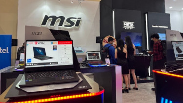 Booth MSI Indonesia di Indocomtech 2022.