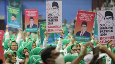 Ribuan perempuan NU se-Jakarta, berkumpul di Gelanggang Remaja Jakarta Utara.