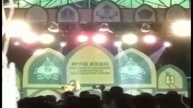 Tangkapan layar video dangdutan di MTQ Bone, Sulsel