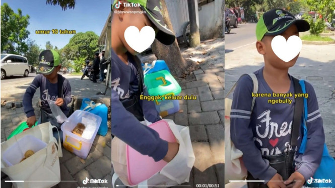 Viral seorang anak laki-laki yang berjualan donat dan putus sekolah