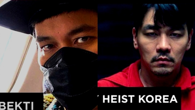 Indra Bekti disebut mirip aktor Money Heist Korea