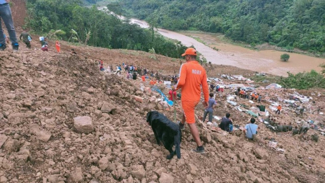 Tanah longsor di timur laut India menewaskan sedikitnya 14 orang.