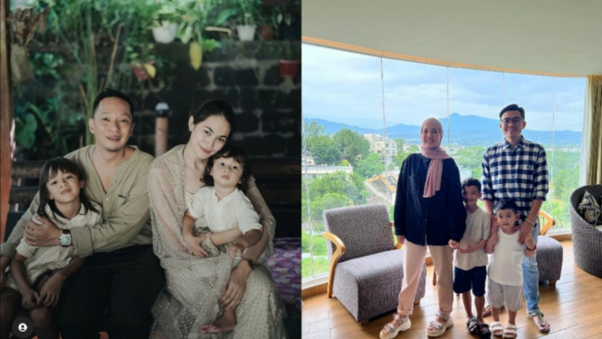 Keluarga Ringgo Agus Rahman dan Tya Ariestya. 