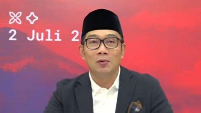 Gubernur Jabar Ridwan Kamil di acara konferensi pers Y20