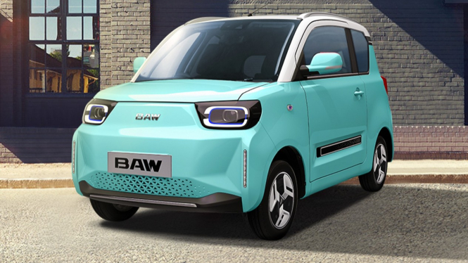 Ilustrasi gambar mobil mini listrik Yuanbao