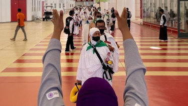Hari terakhir kedatangan jemaah haji Indonesia di Jeddah