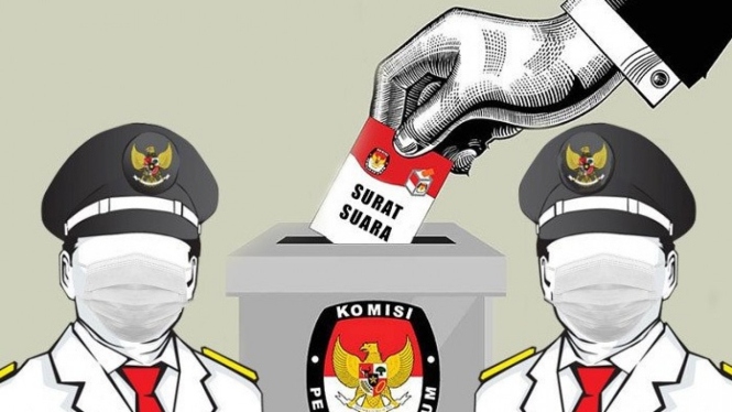 Ilustrasi surat suara di pemilu