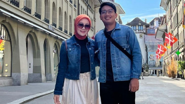 Atalia Praratya bersama Emmeril Kahn Mumtadz atau Eril.