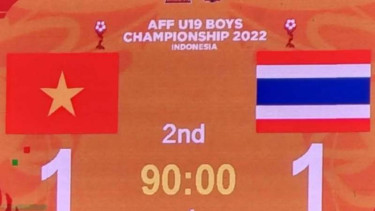 Duel Vietnam vs Thailand berakhir imbang 1-1.