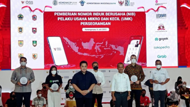 Pemberian NIB di Solo yang dihadiri oleh Menteri BUMN RI Erick Thohir