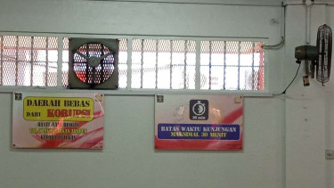 Suasana di Rutan Salemba, Jakarta.