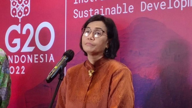 Menkeu Sri Mulyani di FMCBG G20 di Bali.