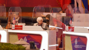 Menteri Keuangan Amerika Serikat (AS) Janet Yellen di pertemuan G20 di Bali.