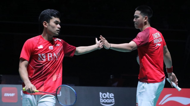 Pasangan ganda putra Indonesia, Leo Rolly Carnando/Daniel Marthin