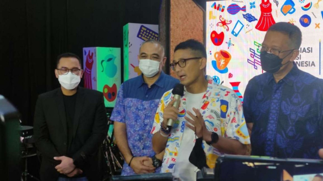 Menparekraf Sandiaga Uno dan Bupati Tangerang Ahmed Zaki Iskandar.