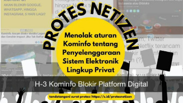 Petisi tolak regulasi Penyelenggara Sistem Elektronik (PSE).