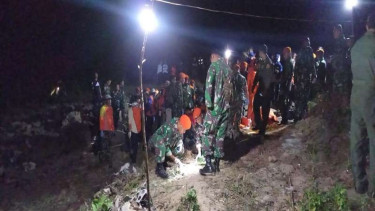 Lokasi jatuhnya pesawat tempur jenis T-50i golden eagle di Blora