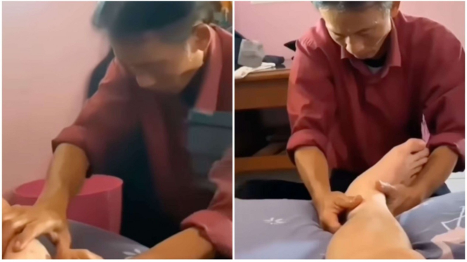 tukang pijat ketiduran