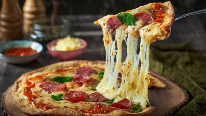 Ilustrasi pizza. 