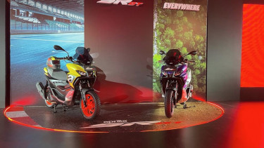 Peluncuran motor Aprilia SR-GT 200 di Indonesia.