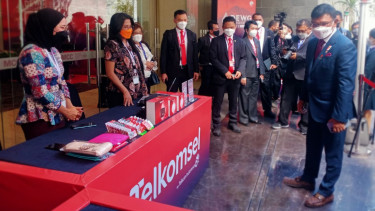 Menkominfo Johnny G Plate di acara DEWG G20.