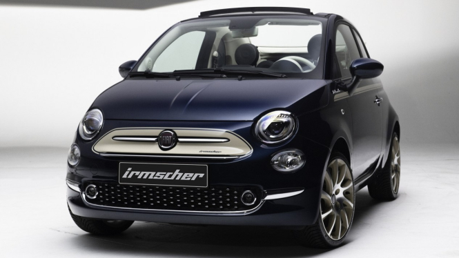 Ilustrasi gambar mobil Fiat 500 Cabrio terbaru