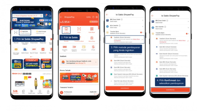 Cara top up ShopeePay dengan mudah