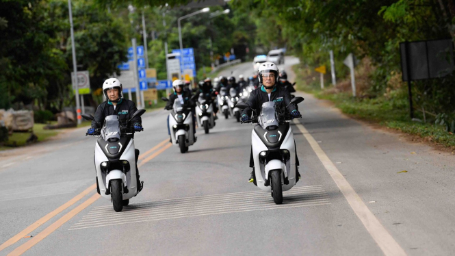 Uji coba motor listrik Yamaha E01