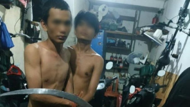 Pelaku begal yang diringkus polisi.