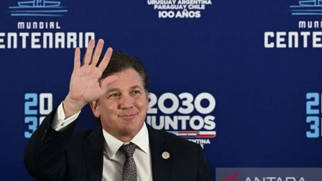 Presiden Konfederasi Sepak Bola Amerika Selatan (CONMEBOL) Alejandro Dominguez