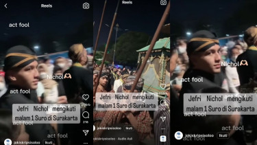 Jefri Nichol ikut Kirab Malam Satu Suro di Surakarta Jumat, 29 Juli 2022