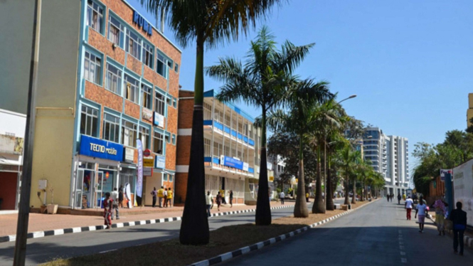 Potret Kota Kigali, Rwanda, tanpa kendaraan bermotor.