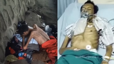 Viral Bapak-bapak Kurus Kering di Kolong Jembatan, Akhirnya Dibawa ke RS 