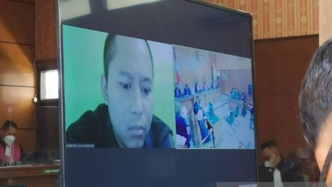 Doni Salmanan mengikuti sidang secara daring di PN Bale Bandung