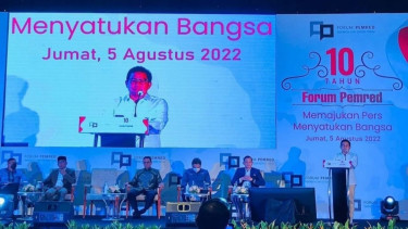 Ketum PKB  Muhaimin Iskandar alias Cak Imin di acara Forum Pemred ke-10.