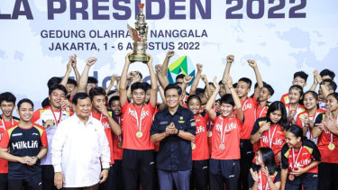 Provinsi Jawa Tengah juara umum Piala Presiden Bulutangkis 2022
