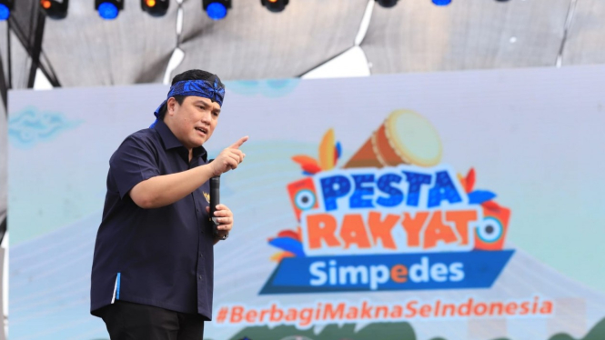 Menteri BUMN, Erick Thohir menghadiri Pesta Rakyat Simpedes