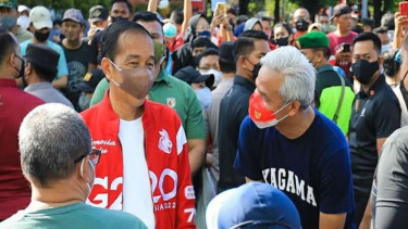 Presiden Jokowi dan Gubernur Jawa Tengah Ganjar Pranowo