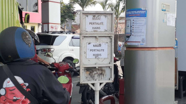 Pertalite raib di sejumlah SPBU di Jabodetabek.